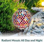 Sunnydaze 9” H Bronze Steel Gazing Ball Stand for 10” or 12” Garden Gazing Globes and Summer Trellis 10” Glass Solar Gazing Ball for Garden - Image 6
