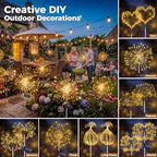 btfarm 6 Pack Solar Garden Lights Outdoor, 8 Modes Firework Lights Outside - Image 3