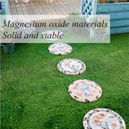 Colorful Garden Stepping Stones for The Lawn, Decorative Stepping Stones with Animal and Plant, Funny Dragonfly Garden Decor, Round Butterfly Garden Stones(A) - Image 3
