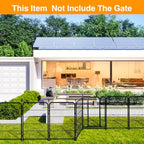 Getlay Doorless 56in(H) Black Metal Garden Fences and Borders, 10 Panels Total 22.1 Ft(L), Garden Fence for Dogs, Animal Barrier Fence, Fencing for Flower Beds, Dog Digging Fence Barrier - Image 6