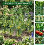 47"x47"x22" U-Shape Cucumber Trellis, Metal Plant Support with Net - Image 7