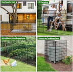 10 Panels Garden Fencing Animal Barrier, 48 in(H) X 24 Ft(L) Dog Fence Outdoor for Yard Rustproof No Dig Decorative Tall Garden Fence Metal Wire Panel Border Rabbit Ground Stakes Fencing - Image 6