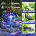 Anordsem Solar Lights Outdoor Waterproof: 4 Pack Garden Light - Bendable Copper Wire with 120 LED Firework Beads - DIY Colorful Fun Decoration for Yard Patio - Twinkle Sparkler Gifts for Women Wife - Image 4
