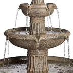 Farron 46" High Gray 3-Tier LED Lighted Outdoor Large Fountain - Image 3