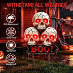 Halloween Decorations Outdoor Scary Skeleton Yard Stakes Solar Lights - Image 3