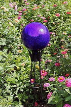 Achla Designs 12-Inch Crackle Gazing Globe Ball, Blue - Image 5