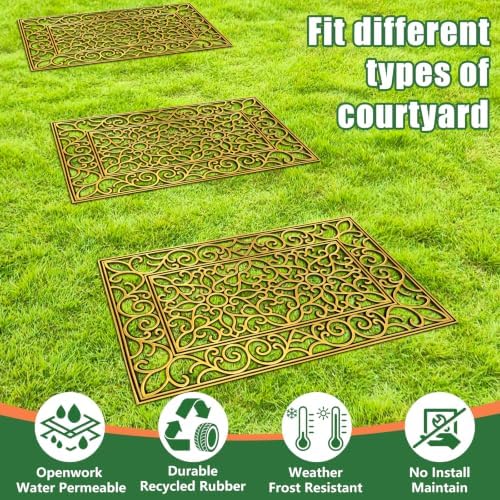 6Pack 23x15 Inch Large Rubber Stepping Stones for Outdoor Walkway - Image 4
