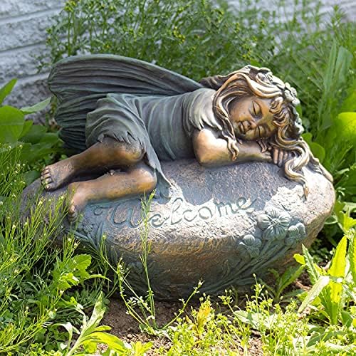 Large Magnesium Fairy Statues for Outdoor Use (Sleeping Fairy "Ivy") - Image 3