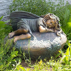 Large Magnesium Fairy Statues for Outdoor Use (Sleeping Fairy "Ivy") - Image 3