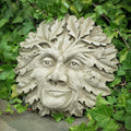 Jack the Green Man Stone Hanging Plaque | Outdoor Leaf Ivy Face Garden Ornament by Burgess+Home+%26+Garden