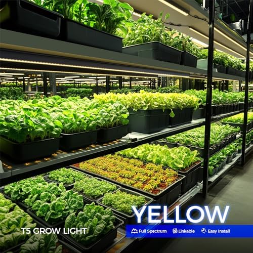 Barrina T5 Plant Lights, 4FT 160W (8 X 20W), Yellow, 8 Packs, Black Cover - Image 3