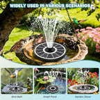 SZMP Solar Water Fountain for Bird Bath 3.5W White Glass Panel 2000 Battery - Image 4