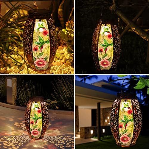 Solar Lantern Outdoor Waterproof, Hummingbird Gifts for Women Garden Decor - Image 4