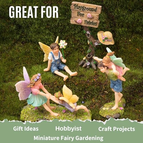 PRETMANNS Fairies for Fairy Garden - 4 Piece Outdoor Figurine Set - Image 5
