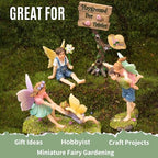 PRETMANNS Fairies for Fairy Garden - 4 Piece Outdoor Figurine Set - Image 5