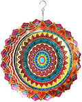 FONMY Stainless Steel Wind Spinner Worth Gift Indoor Outdoor Garden Decoration Crafts Ornaments 12 inch Multi Color Mandala Wind Spinners by FONMY