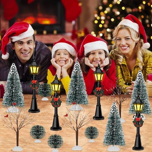 16 PCS Christmas Figurine Village Accessories, Mini Street Light Models - Image 6