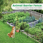 24 Pack Decorative Garden Fence Animal Barrier: 17 in(H) x 24 ft(L) Border Flower Garden Fencing Small Arched Rustproof Metal No Dig Fence Landscape Decor for Yard - Image 3