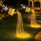 Solar Watering Can Lights Outdoor Lights 800LM IP44, Hummingbird Flower Cascading Fairy Lights, Warm White LED Garden Path Decor, Patio, Pond, Christmas Halloween Wedding Party Outdoor Festival Decor - Image 7