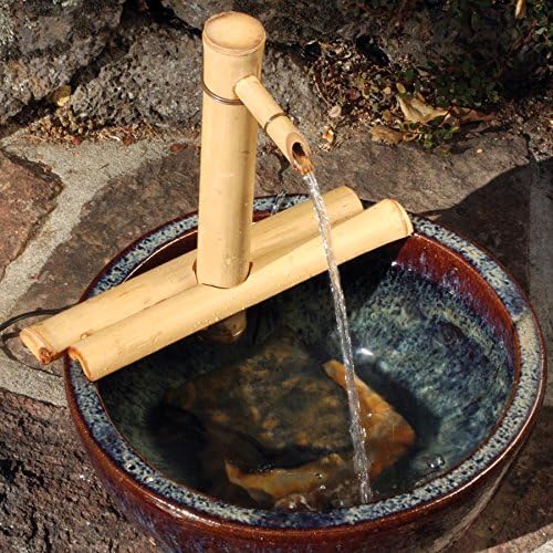 Bamboo Accents 12" Adjustable Bamboo Fountain Kit with Pump – Classic Zen Water Feature for Bowls, Basins, Water Gardens & Patio Decor, Indoor/Outdoor (Container Not Included) - Image 3