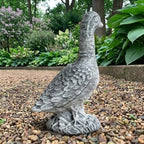 OLOMA Concrete Goose Garden Statue Outdoor Lawn Decor Handmade Realistic Cement Waterflown Bird Sculpture Weather Resistant Yard Ornament Farmhouse Garden Accent Patio Porch Landscaping Decoration - Image 4