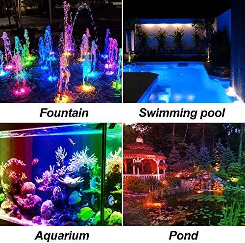 T-SUN Solar Pond Lights, 3-in-1 Color Changing Solar Fountain Lights - Image 2