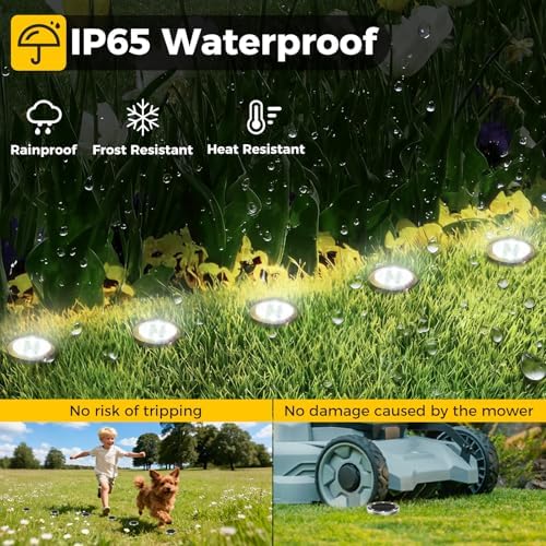 30 Solar Lights Outdoor Waterproof, 8 LED Solar Ground Lights - Image 3