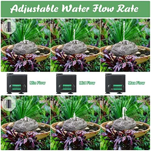 Bird Bath Water Fountain with Electric Pump for Outdoor Garden, Gray - Image 3