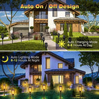 Solar Outdoor Lights IP65 Waterproof, 8Pack 12LED Solar Torch Lights with Flickering Flame for Christmas Decor, Mini Solar Landscape Lights for Yard Driveway Patio Deck - Image 2