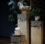 ARCVOX Oriental Architecture Columns & Pedestal, Floor Ornaments Plant Stand, Flower Pot Holder for Garden Backyard, Miniature Pillars Landscape Decor (Size : 27.5in) - Image 6