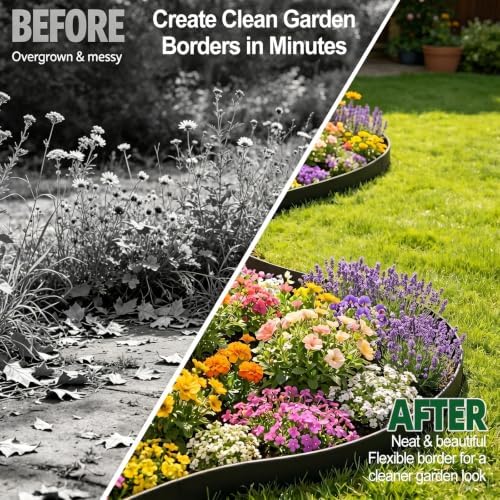 Landscape Edging Border, 2 in x 100 ft No Dig Garden Border, 150 Spikes - Image 2