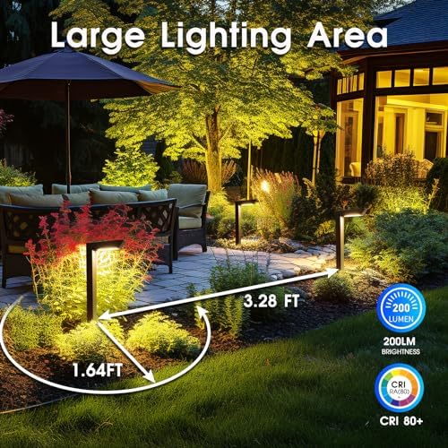 Energetic 3CCT Low Voltage Landscape Lights, 5W 200LM IP65 Waterproof LED Pathway Lights, 50000 Hrs, Outdoor Landscape Lighting, Square Modern Side Lit, Die-cast Aluminum Housing, ETL Listed, 6 Pack - Image 5