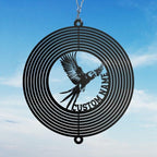 Personalized Parrot Metal Wind Spinner, Custom Tropical Bird Hanging Yard Art, Outdoor Decor (Parrot Garden Wind Spinner) - Image 3