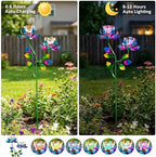 Solar Wind Spinner Outdoor 2-in-1 Garden Decor with LED Lights - Image 2