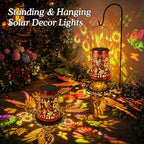 BUCASA 2 Pack Hummingbird Solar Lanterns Outdoor Solar Lights - Image 6