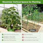Cucumber Trellis for Raised Bed,U-Shape Garden Trellis for Climbing Plants Outdoor, Metal Arch Vegetables Trellis, Plant Support for Vine (Green, 47.2x47.2 X21.6) - Image 4