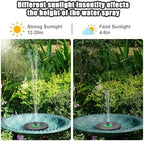 Yzert Glass Solar Fountain Floating 3.5W 2200mAh, Colorful LED, Bird Bath - Image 6