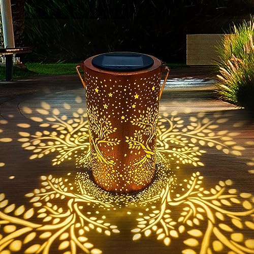 ANYTALK Tree of Life Solar Lanterns Outdoor Waterproof, Birthday Gifts for Women Mom Grandma, Hanging Solar Lights for Yard, Patio, Porch, Garden Decor, Christmas Gifts for Her/Him by ANYTALK