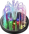 Yzert Solar Fountain Glass Panel with 2200 mah Battery, 3.5W Floating Solar Water Fountain with 4 Fixed Rods, Solar Pump for Bird Bath, Garden, Pond, Pool, Outdoor (Black Panel Colorful Lights) by Yzert