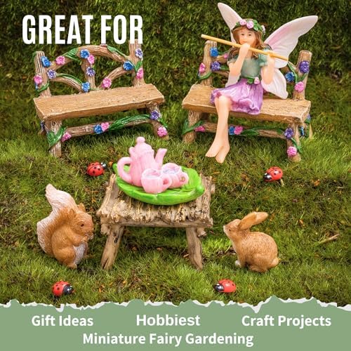PRETMANNS Fairies for Fairy Garden Accessories Kit, 14 Piece Fairy Set - Image 5