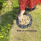 Garden Path Stepping Stone-12 inch Round Therapeutic Massage Stones,3pcs Outdoor Decorative Stone Mats for Yard Pathway, Non-Slip Acupresure Floor - Image 6