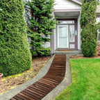 Landical 24ft Wooden Garden Pathway Walkway, Roll Out Outdoor Path,Brown - Image 6