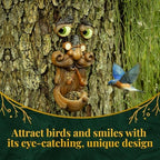 Tree Faces Decor Outdoor – Tree Hugger Yard Art Garden Decoration – Unique Bird Feeders for Outdoors and Indoors – Old Man Tree Art Brown - Image 2