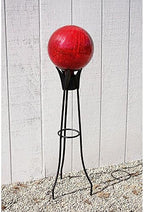 Achla Designs 10-Inch Crackle Gazing Globe Ball, Red - Image 3