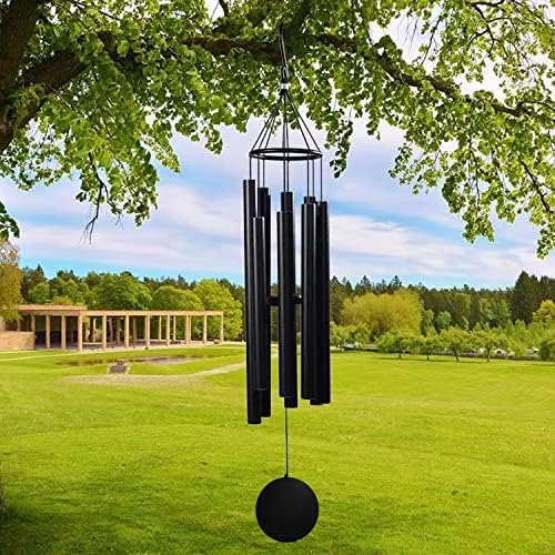 Large Wind Chimes Outdoors Deep Tone, in Memory of Loved One Wind Chimes for Outside,Sympathy Chimes Gifts for Mother/Father,Prime/Clearance Memorial Chimes, Metal Chimes Outdoors Garden Décor(Black) - Image 6