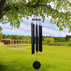 Large Wind Chimes Outdoors Deep Tone, in Memory of Loved One Wind Chimes for Outside,Sympathy Chimes Gifts for Mother/Father,Prime/Clearance Memorial Chimes, Metal Chimes Outdoors Garden Décor(Black) - Image 6