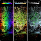RGBCW LED Floodlight Outdoor 100W,Smart Colour Changing Wall Washer With APP Control/Music Sync/Timer/Dimmable/500W Equivalent/IP66 Waterproof Disco Light For Party,Garden,Halloween(4pcs,100W) - Image 5