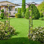 Metal Garden Arbor Trellis with Side Garden Trellis, 7FT Heavy Duty Arch Archway for Wedding, Backyard & Vine Plants - Rust-Resistant Powder-Coated Steel, Easy Assembly - Image 5