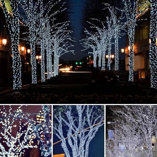 Solar String Lights Outdoor 4 Pack 170FT 480 LED Christmas Light Cool White - Image 4
