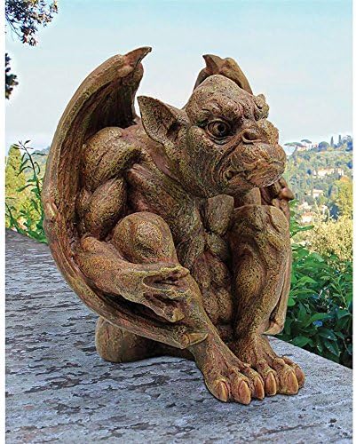 Design Toscano Balthazar's Watch Gargoyle Gothic Decor Statue, 10 Inch, Polyresin, Aged Stone - Image 2